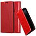 Custodia Compatibile Con Samsung Galaxy A6s In Rosso Mela - Coperchio Protettiva Con Chiusura Magnetica, Funzione Stand E Tasca Per Le Carte - Foto miniatura 1