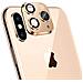 Lente Fotocamera Finta Iphone 11 Pro Oro Lente Adesiva - Foto miniatura 4