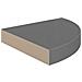Scaffale Angolare A Parete Grigio Lucido 25x25x3,8 Cm In Mdf - Foto miniatura 4