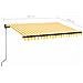 Tenda da Sole Retrattile Manuale LED 350x250 cm Gialla e Bianca - Foto miniatura 3