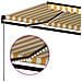 Tenda da Sole Retrattile Manuale LED 350x250 cm Gialla e Bianca - Foto miniatura 5