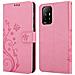 Custodia Compatibile Con Oppo A94 5g In Rosa Fiore - Coperchio Protettivo In Design Floreale Con Chiusura Magnetica, Funzione Stand E Slot Per Carte - Foto miniatura 7
