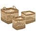 Cestini Portaoggetti Con Manici, 3 Pezzi, Vimini - Foto miniatura 1