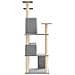 Albero Per Gatti Con Tiragraffi In Sisal Grigio Chiaro 153 Cm - Foto miniatura 3