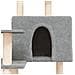 Albero Per Gatti Con Tiragraffi In Sisal Grigio Chiaro 153 Cm - Foto miniatura 5
