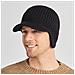 Cappello Caldo Invernale Con Paraorecchie Da Uomo Nero - Foto miniatura 3