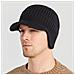 Cappello Caldo Invernale Con Paraorecchie Da Uomo Nero - Foto miniatura 5