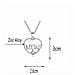 Collana Con Cuore Della Mamma In Lega Di Zinco/argento Con Strass - Foto miniatura 9