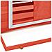 Pollaio Rosso E Bianco 152x96x110 Cm In Legno Massello Di Abete - Foto miniatura 6