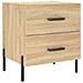 Comodino Rovere Sonoma 40x35x47,5 Cm In Legno Multistrato - Foto miniatura 2