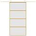 Porta Scorrevole Oro 102,5x205 Vetro Smerigliato Esg Alluminio - Foto miniatura 3