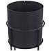 Vaso Per Piante Rialzato Milea Metallo 16 Cm Nero - Foto miniatura 2