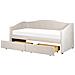 Letto Da Giorno Con Contenitore Tessuto Beige Chiaro 90 X 200 Cm Vittel - Foto miniatura 3