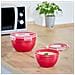 Clip & Micro Contenitore Rotondo Microonde, Rosso, 1,1 L - Foto miniatura 3