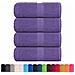 Asciugamani Per Sapone 4 Pz Viola 30x30cm 360g/m 100% Cotone - Foto miniatura 2