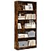 Libreria Rovere Fumo 80x24x176 Cm In Legno Multistrato - Foto miniatura 1