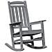 Set Giardino  3 Pezzi Grigio Chiaro HDPE, Sedia Dondolo  Grigio Chiaro 70x92x108 cm HDPE, Tavolino laterale  Grigio Chiaro 38x38x45 cm HDPE - Foto miniatura 5