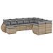 Set Divano da Giardino 10 pz con Cuscini Beige in Polyrattan - Foto miniatura 1