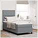 Rete Box Spring con Materasso e LED Grigio Chiaro 90x190 cm Tessuto - Foto miniatura 2