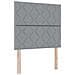 Rete Box Spring con Materasso e LED Grigio Chiaro 90x190 cm Tessuto - Foto miniatura 3