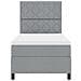 Rete Box Spring con Materasso e LED Grigio Chiaro 90x190 cm Tessuto - Foto miniatura 8
