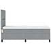 Rete Box Spring con Materasso e LED Grigio Chiaro 90x190 cm Tessuto - Foto miniatura 9