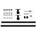 Kit di Binari per Porte Scorrevoli 213,5 cm Acciaio Nero - Foto miniatura 5
