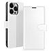 Custodia A Portafoglio Per Iphone 14 Pro Max Con Supporto E Linguetta Magnetica, Bianco - Foto miniatura 1