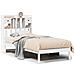 Letto Libreria senza Materasso Bianca 90x200 cm Legno di Pino - Foto miniatura 1