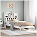 Letto Libreria senza Materasso Bianca 90x200 cm Legno di Pino - Foto miniatura 2