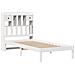 Letto Libreria senza Materasso Bianca 90x200 cm Legno di Pino - Foto miniatura 3