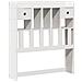 Letto Libreria senza Materasso Bianca 90x200 cm Legno di Pino - Foto miniatura 6