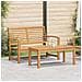 Set Divano da Giardino 2 pcs Naturale Legno massello di teak - Foto miniatura 2