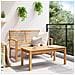 Set Divano da Giardino 2 pcs Naturale Legno massello di teak - Foto miniatura 4