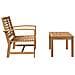 Set Divano da Giardino 2 pcs Naturale Legno massello di teak - Foto miniatura 8