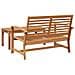 Set Divano da Giardino 2 pcs Naturale Legno massello di teak - Foto miniatura 9