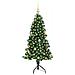 Albero di Natale Artificiale Angolare con 150 LED Verde 150 cm - Foto miniatura 3