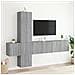 Mobili TV a Muro 5pz Grigio Sonoma in Legno Multistrato - Foto miniatura 3