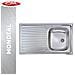 Lavello In Acciaio Inox Con 1 Vasca,   Serie Mondial Art.031031scssx Monoforo - 90x50 Inox A Magazzino - Foto miniatura 1