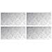 Dischi Quadrati 4 pcs Argento 40 x 20 cm Alluminio - Foto miniatura 1