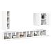 Set di Mobiletto da TV a Parete Montaggio a parete 6 pcs Bianco - Foto miniatura 3
