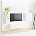 Set di Mobiletto da TV a Parete Montaggio a parete 6 pcs Bianco - Foto miniatura 4
