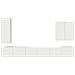 Set di Mobiletto da TV a Parete Montaggio a parete 6 pcs Bianco - Foto miniatura 9