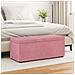 Pouf Rosa 101 x 41 x 40 cm Velluto e Legno Ingegnerizzato - Foto miniatura 2