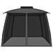 Gazebo Tetto Doppio e Pareti Rete Antracite 3,93x2,93 m Acciaio - Foto miniatura 4