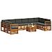 Set divani 11 pcs Naturale e Antracite Legno di Acacia Massello - Foto miniatura 3