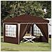 Tenda per feste a pop-up 288 x 288 x 245 cm Marrone - Foto miniatura 2