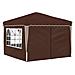 Tenda per feste a pop-up 288 x 288 x 245 cm Marrone - Foto miniatura 5
