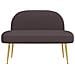 Panchina imbottita con schienale Marrone scuro 110 x 60 x 76 cm - Foto miniatura 3