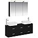 Set di mobili per il bagno 4 pcs Rovere Nero - Foto miniatura 1